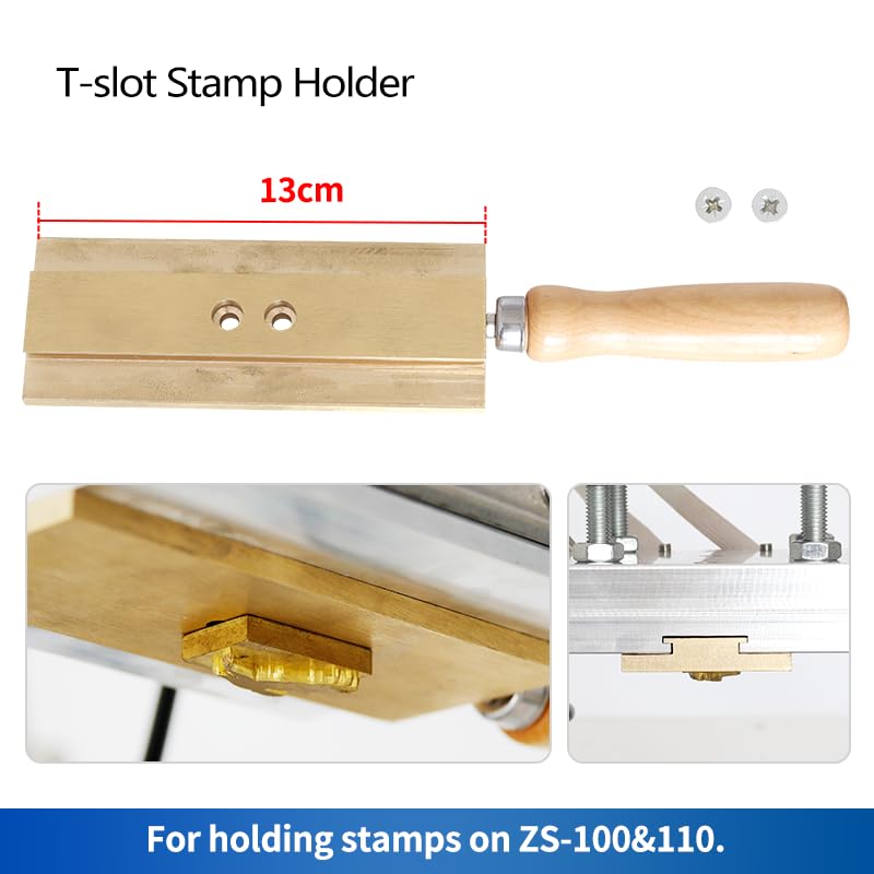 ZONEPACK Hot Foil Stamping Machine Accessory Spare Parts Custom Logo Stamps Holder 5X13cm T-Slot - Image 2